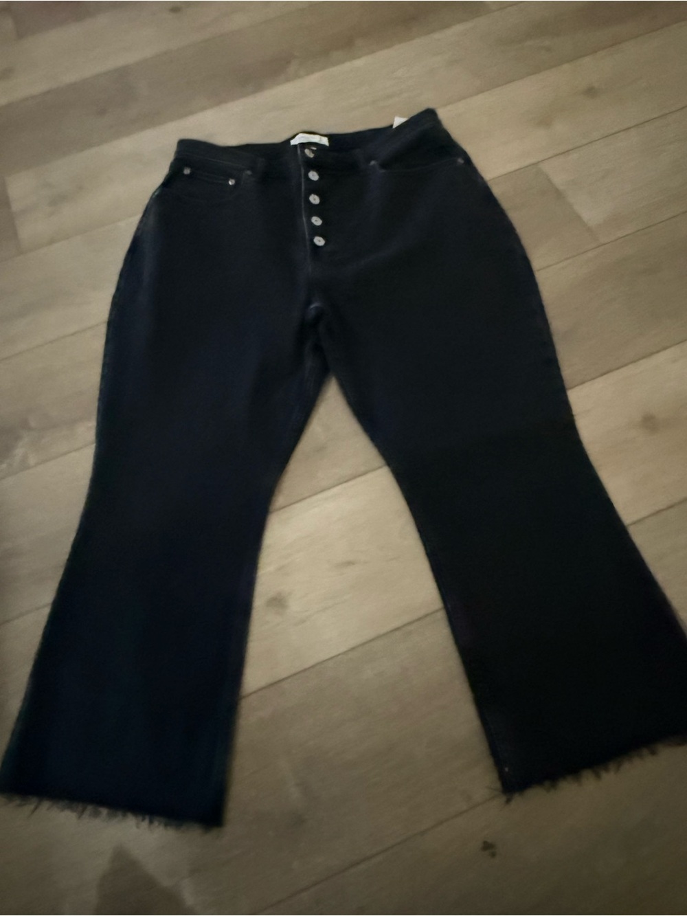 Abercrombie Curve Love Kick Flare Jeans | Black | 33/16 Short